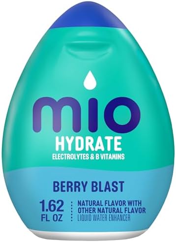 mio Hydrate Liquid Water Enhancer, Berry Blast, 1.62 fl oz | 0 Sugar & 0 Calories, Electrolyte Boost, Control Flavor with a Squeeze, Portable