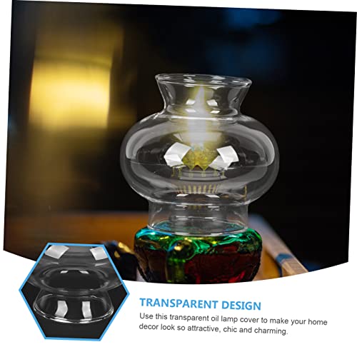 RORPOIR Oil Lamp Shade Kerosene Lamp Windproof Replacement Globe Vintage Oil Lamp Accessories, As Shown, 6.2x5.4cm - Image 2