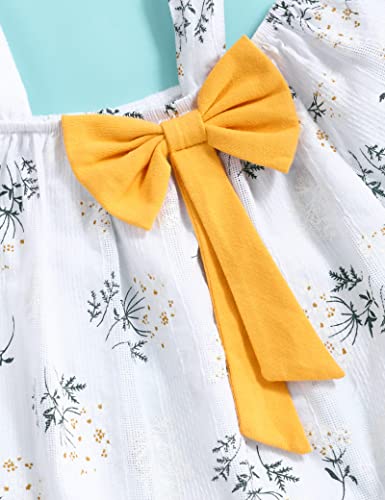 Hipea Toddler Baby Girls Summer Clothes Outfits Ruffle Camisole Casual Tops and Sunflower Shorts Newborn Girl Clothing Set