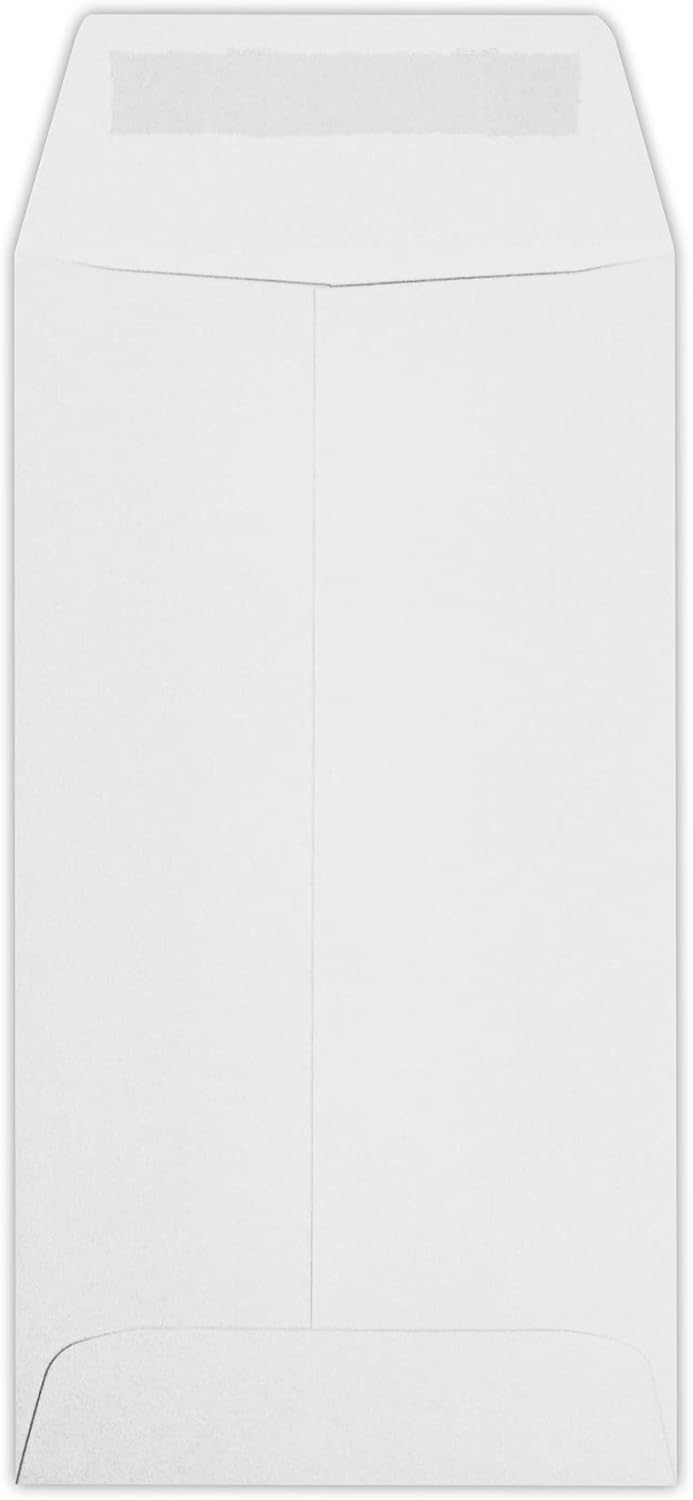 LUXPaper #7 Coin Envelopes | 3 1/2" x 6 1/2" | Bright White | 24lb. Text | 500 Qty