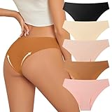 ZAKASEA Bragas Braguitas de Bikini Mujer Pack, 5PCS Sin Costuras Femenina de Braga, Mujeres Slip con Forma de Bikini Ropa...