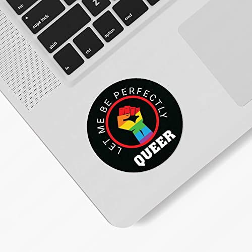 Queer Let Me Be Perfectly Aufkleber Pride Lesbian Gay LGBTQ Aufkleber Etikett 7,6 cm Regenbogen LGBT Aufkleber für Wasserflaschen Laptop Umschlag Versiegelungen Urlaub Valentinstag Party Zubehör 20