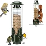 Squirrel Proof Bird Feeder Outside, 3LB Large Capacity...