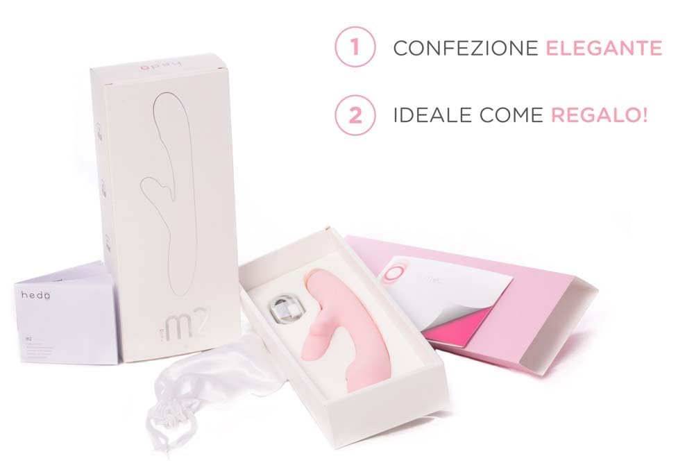 HEDO M2 | Vibratore Sessuale per Donna | Stimolatore clitorideo e Punto G | Silicone Medico Privo di PVC e ftalati | Vibratorepunto | RICARICABILE | Massaggiatore Rabbit