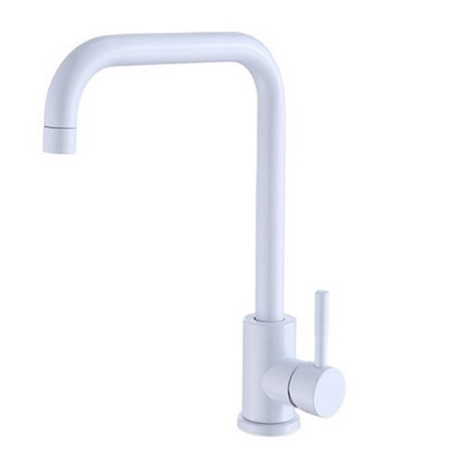 Grand robinet d'évier blanc pour simplifier la vaisselle et la cuisine au quotidien