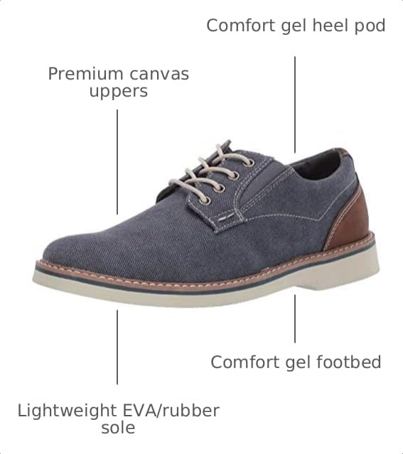 Image of Nunn Bush Men's Barklay Canvas Plain Toe Oxford Lace Up