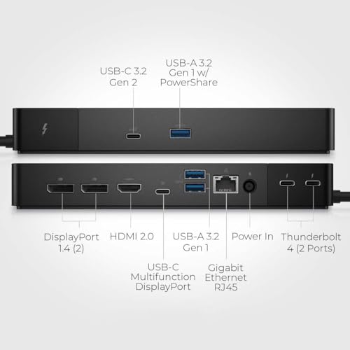 Dell WD22TB4 Thunderbolt 4 Docking Station Bundle - Includes Dell WD22TB4 Thunderbolt 4 Universal Dock, 180W Power Adapter, Microfiber Cloth, USB C Laptop Docking Station (New) by Crossery - Image 4