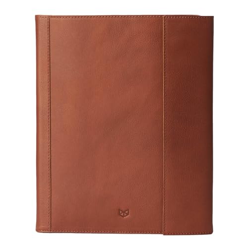 Tan Leather Laptop Tablet Document Portfolio For Men, A4 File Holder Handmade case, Business Work Organizer. Letter Folio. Custom Monogram Gift