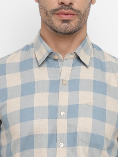 Image of Allen Cooper Checks Shirts for Men - 100% Cotton Comfort Fit Casual and Formal Shirt - Breathable, Soft, Classic Style (Multiple Colors)