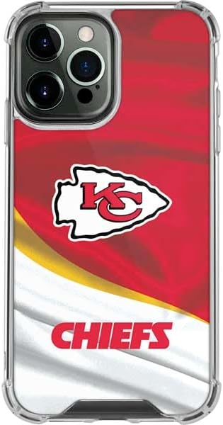 Skinit Clear Phone Case Compatible with iPhone 13 Pro Max - Officially Licensed NFL Kansas City Chiefs Design