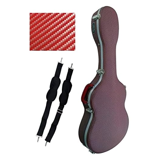 cibeles Estuche ABS para Guitarra Clásica, Marca (Rojo Cuadritos)