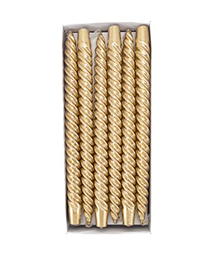 12インチ ゴールドスパイラルキャンドル 12個入り 12インチ ゴールド