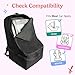 J.L. Childress Padded Backpack Car Seat Bag - Car Seat Travel Bag for Airplane, Cover Fits Most Baby & Infant Carriers & Boosters, Airport Accessories for Gate Check or Baggage Check - Ultimate, Black