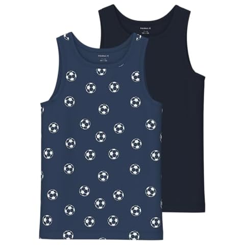 NAME IT Boy's Dark Denim Football Vest Cover