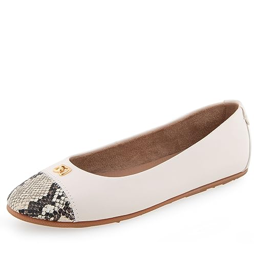 Aerosoles Piper - Zapatos planos tipo ballet para mujer, Piel de ponche de huevo, 44 EU