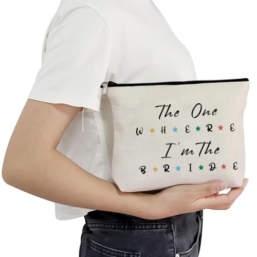 Bride Personalised Makeup Bag Gift -Perfect Bridal Shower & Engagement Gift -Travel Cosmetic Bag for Future Mrs Bride to Be Gifts - Image 3