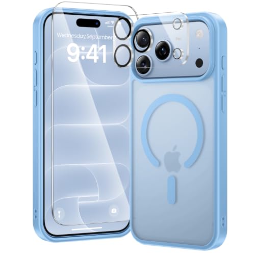 toushion 3 in 1 for iPhone 18 Pro Max Case Matte Light Blue