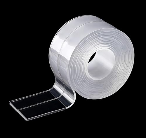 Sweelov Clear Bath Sealant Strip,Waterproof Transparent Self Adhesive Caulk Tape Sealing Tool for Bathtub/Bathroom Toilet/Kitchen Sink/Wall Floor, Strip Sealant Tape (5Mx5cm)