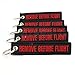Rotary13B1 Remove Before Flight Keychain - Black/Red