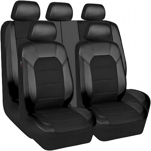 ASBHFC Housses de siège Voiture Jeu Complet pour Citroën C3 (FC FN SC SX SY CC 2002-2025 2026), Similicuir imperméable pour sièges Avant et arrière,...