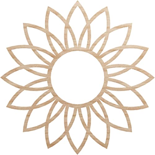 Ekena Millwork 40"OD x 13 1/4"ID x 3/8"T Daisy Wood Fretwork Pierced Ceiling Medallion, Alder