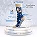 7BIGSTARS KINGDOM Women Viscose From Bamboo Fashion Socks - 4 Pack Medium - Heart, Love Birds, Stripe, Camomile - Casual Crew Seamless, Navy Blue, Khaki, Beige Sock Size 9-11 Shoe Size 5-9 M