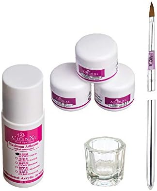 YUNIAO Portable Nail Art Tool Kit Set Crystal Powder Acrylic Liquid Dish，Pro Simply Nail Art Kits Acrylic Liquid Powder Nail Art Pen Dish Tools Manicure Set For Beauty DIY (A)