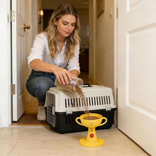 Erhöhte Katzennäpfe, Höhenverstellbare Haustierschüssel, Kleine rutschfeste Katzenfutter- und Wasserschalen mit stabilem Boden, 5-stufige Haustierfütterung, Schüssel mit einfacher Reinigung-3