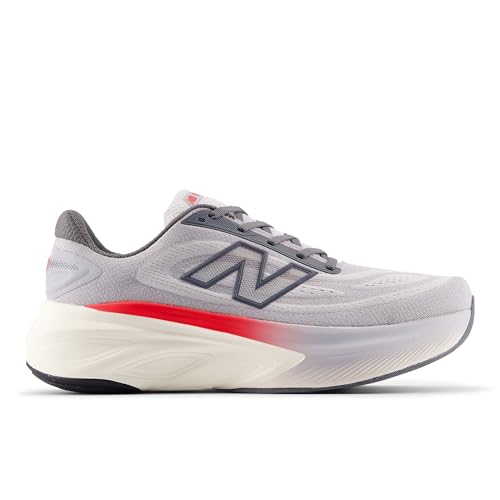 New Balance New Balance Men's Fresh Foam X More V6 Running Shoe, Grey Matter/True Red/Castlerock, 8.5 M
