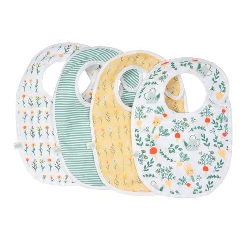 Image of TIDY SLEEP Muslin Pure Cotton 3 Layer Baby Bibs, Skin Friendly Ultra Soft Pure Cotton Baby Bibs Assorted Colour