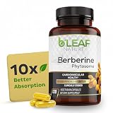 B’Leaf Nature Berberine Phytosome, 120 Capsules – 1100mg Berberine Supplement for Metabolic and Cardiovascular Support – Vegan, Gluten-Free, Non-GMO Berberine Phytosome Capsules for Immune Wellness
