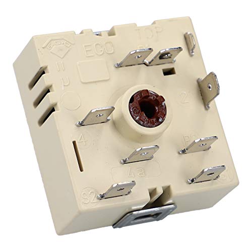 DL-pro Energieregler Zweikreis für E.G.O. EGO 50.55021.100 5055021100 AEG 3051706210 Kochplattenschalter Schalter Regler rechts steigend für Kochfeld Herd