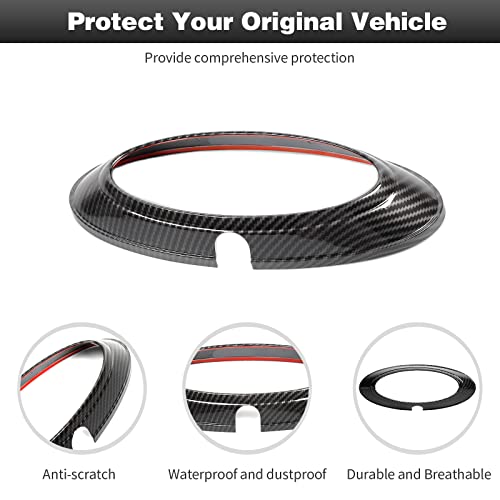 Image of CheroCar for F150 Tailgate Emblem Cover Trim, Rear Trunk Logo Back Badge Decoration Cover Trim Compatible with 2009-2014 Ford F150 F-150 Raptor (Carbon Fiber)