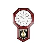 ● STILLE PENDELUHR ： Wir haben unsere Holzpendeluhren so konstruiert, dass sie nicht ticken und leise sind, um Ihrem Leben mehr Stil, Ruhe und Frieden zu verleihen. Unsere Uhren bringen einen eleganten und edlen Charme, ohne das ständige Ticken und Läuten zu stören.