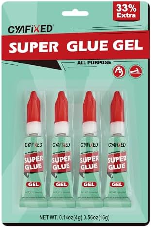 Super Glue Gel Clear for Wood Plastic Metal, Instant Superglue All Purpose Multipack Cyanoacrylate Adhesive Repair Ceramic Model Leather Rubber Glass Pottery, Strong Bonding Single Use Glue Minis: Amazon.com