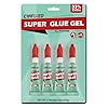 Super Glue Gel Clear for Wood Plastic Metal, Instant Superglue All Purpose Multipack Cyanoacrylate Adhesive Repair Ceramic Model Leather Rubber Glass Pottery, Strong Bonding Single Use Glue Minis
