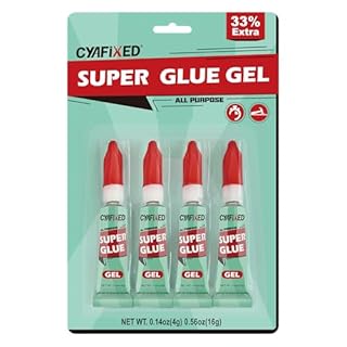 Super Glue Gel Clear for Wood Plastic Metal, Instant Superglue All Purpose Multipack Cyanoacrylate Adhesive Repair Ceramic Model Leather Rubber Glass Pottery, Strong Bonding Single Use Glue Minis