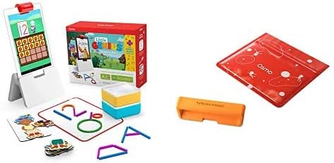 Osmo - Little Genius Starter Kit + Early Math Adventure for Fire Tablet + Reflector Adapter for Fire HD 8 - 10th Generation Bundle (Required for Horizontal Positioning)