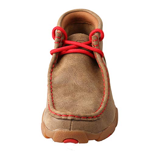 Image of Twisted X Kid's Driving Handcrafted Leather Casual Moccasins, Bomber /Red, 12.5 Medium