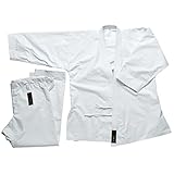 Wacoku Brush Cotton 14 oz Super Heavy Weight Karate Uniform. (White, 2)