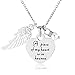 ELOI Memorial Necklace A Piece of My Heart Is in Heaven Pendant Jewelry In Memory of Mom Dad Grandpa Baby Loss Memorial Gift