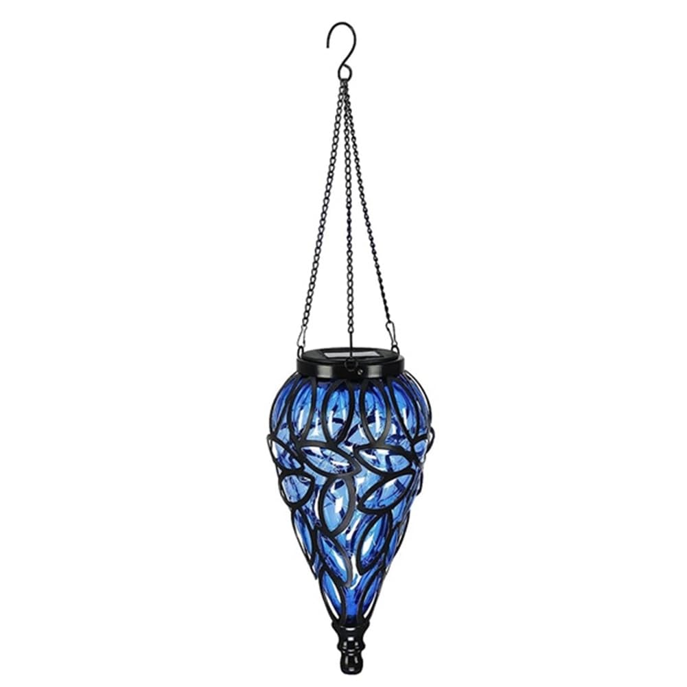 UDSKNV[KSL Solar Powered Outdoor Lights Hanging Lanterns, Tear-Shaped Design Effect Garden Lantern Waterproof for Outdoor Yard Patio Decor