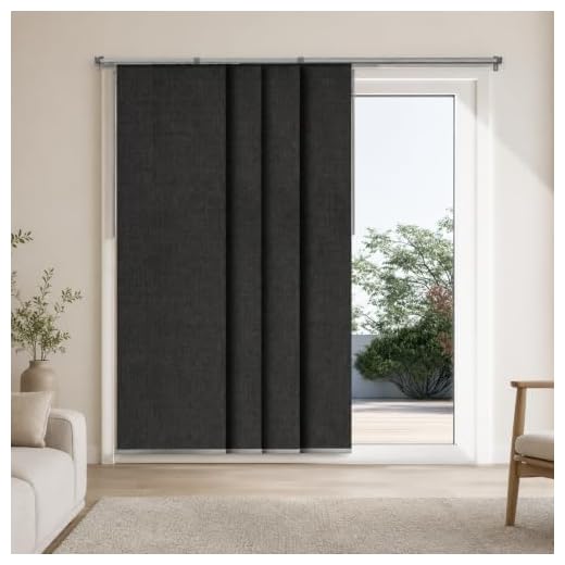 CHICOLOGY Room Divider , Vertical Blinds , Door Blinds ,Blinds for Sliding Glass Doors , Temporary Wall , Closet Curtain , Room Door, Ballroom Grey (Light Filtering) W:46-86 x H:Up-to 96 inches