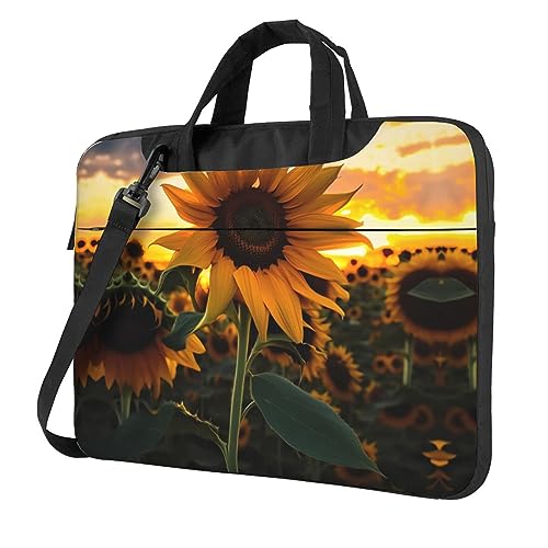 Bolsa para laptop ideal para la oficina o universidad diseño de girasol