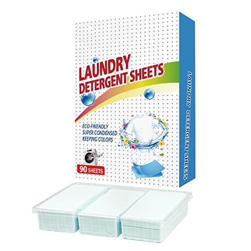 Washing Sheets Detergent, 90 Sheets Deep Stain Removal Laundry Detergent, Portable Laundry Soap Sheet for Home Travel - Image 2