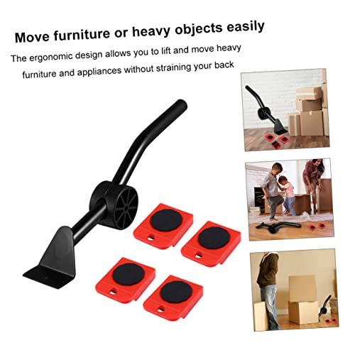 Kit para mover muebles pesados Cabilock con ruedas giratorias para suelos de madera 4