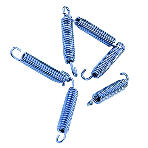 Akozon Auspufffeder 63mm 6 stücke Spiralfeder aus rostfreiem Stahl Blau für die Modifikation von Motorradabgasen