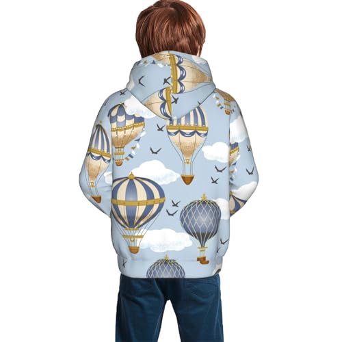Balloon Vintage Kid Hoodies Boys Sweatshirts Girls Pullover with Pocket4