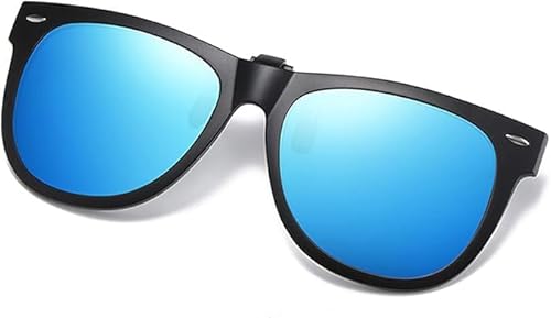 サングラス メンズ 偏光 クリップオン サングラス 偏光 レディース 運転用 跳ね上げ式 メガネの上から 眼鏡 男性 女性 ユニセックス 兼用 跳ね上げ 取り外し 脱着 釣り フィッシング ドライブ ゴルフ などに最適 (調光ブラック, 名入れなし)