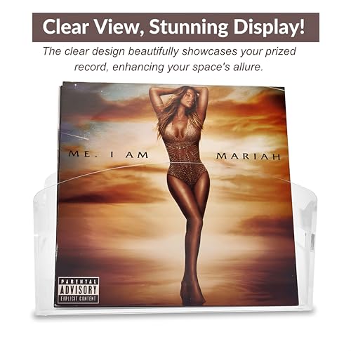 Meicloud Porta-discos de acrílico – Caixa de armazenamento de discos de vinil moderna, organizador d